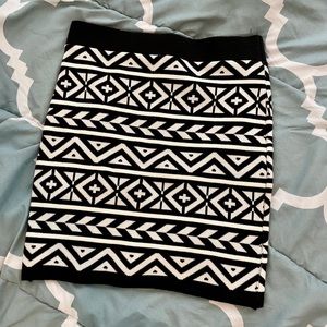 Back and white skirt